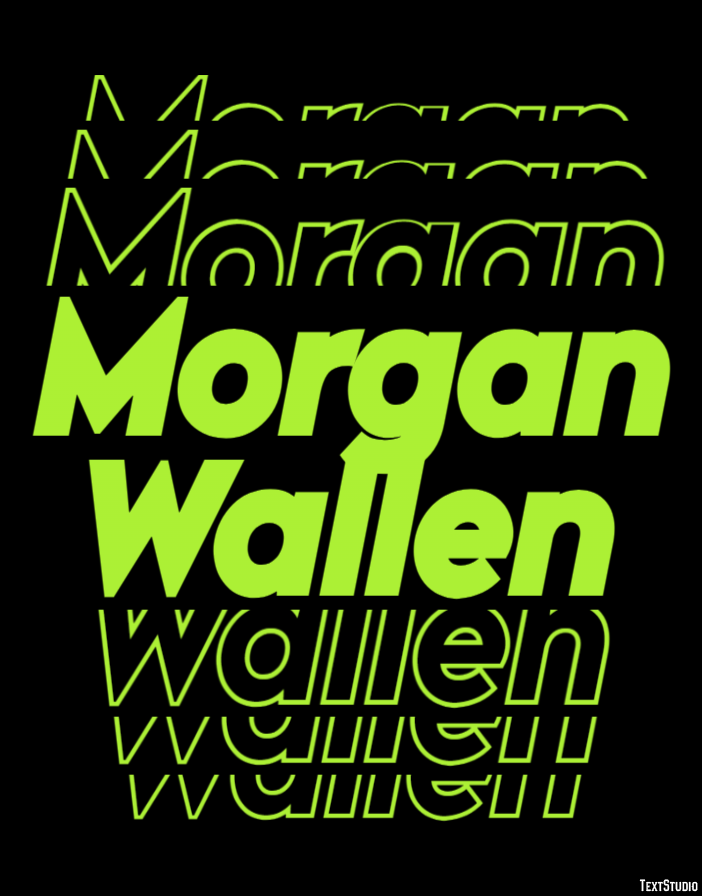 Morgan Wallen Text Effect