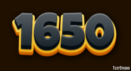 1650 Tekst Effect