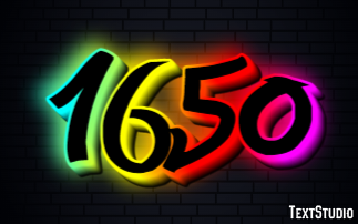1650 Эффект текста