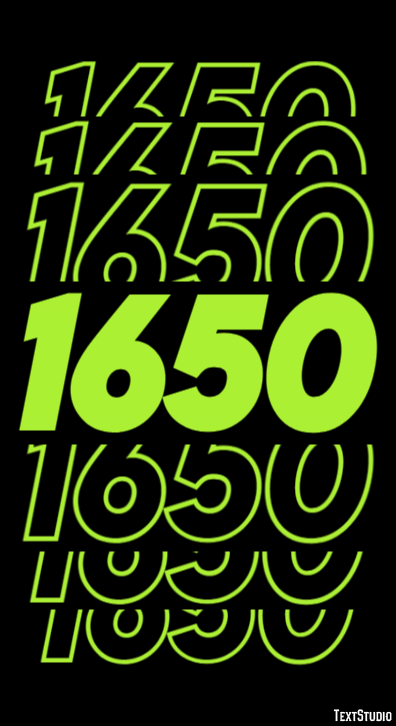 1650 Tekst Effect