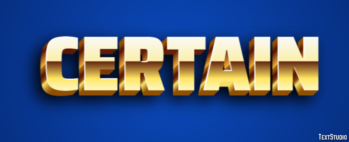 Certain Text Effect