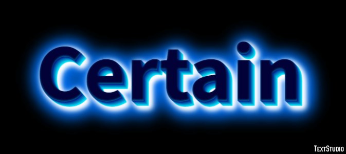 Certain Text Effect