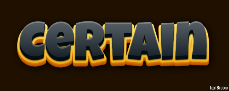 Certain Text Effect