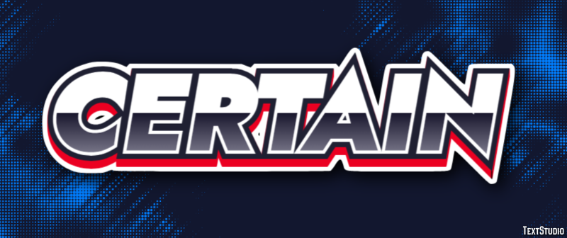 Certain Text Effect