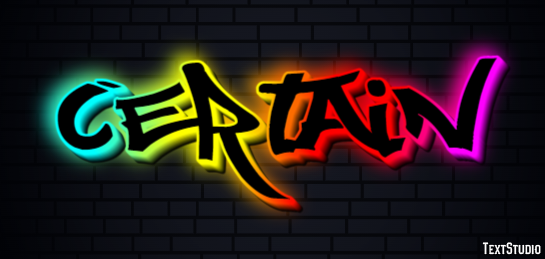 Certain Text Effect