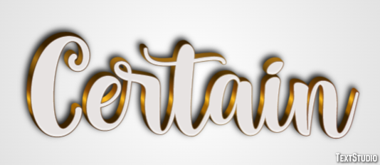 Certain Text Effect
