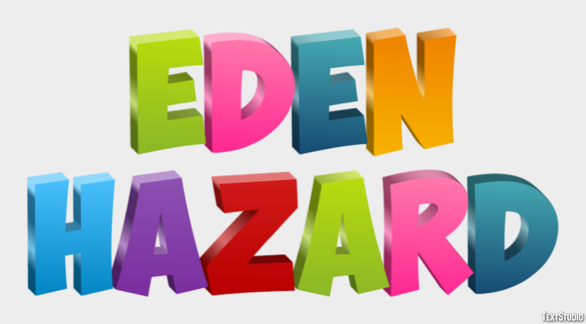Eden Hazard Text effect