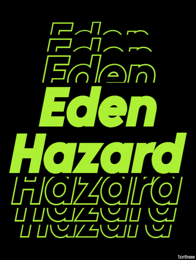 Eden Hazard Text Effect