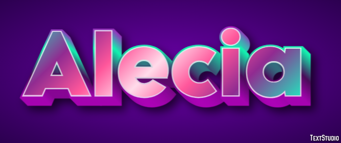 Alecia Эффект текста