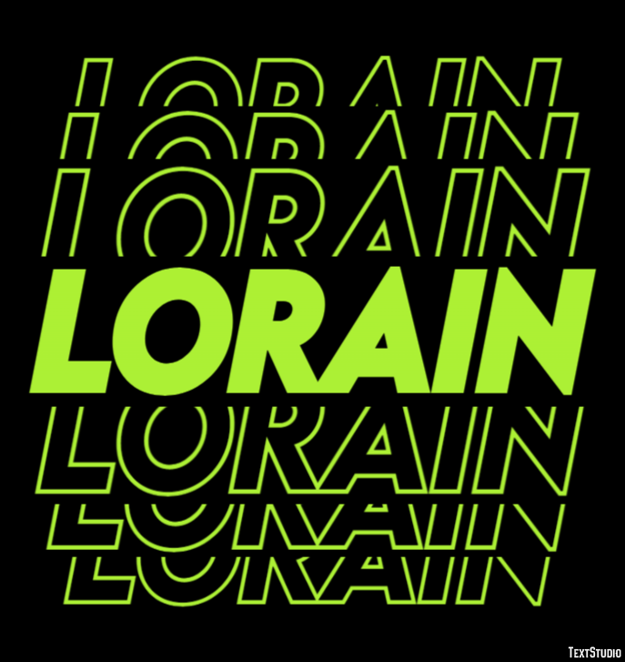 Lorain Effetto testo