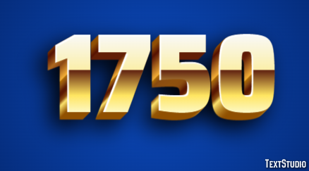 1750 Efeito de texto