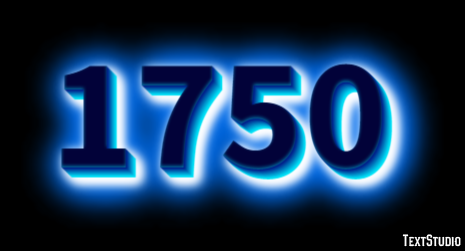 1750 Efeito de texto