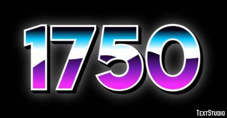 1750 Efeito de texto