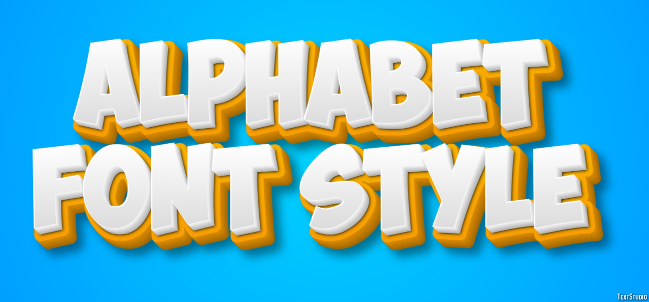 Alphabet Font Style Effet de Texte