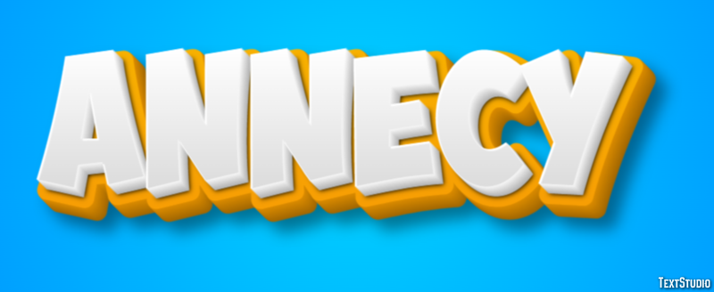 Annecy Effet de texte