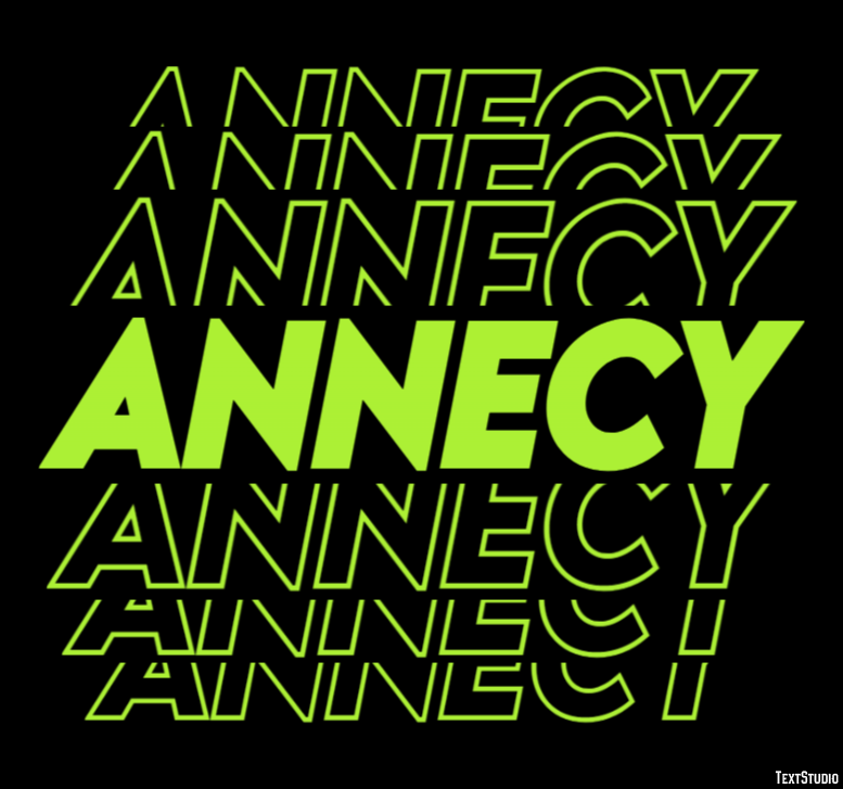 Annecy Effet de texte