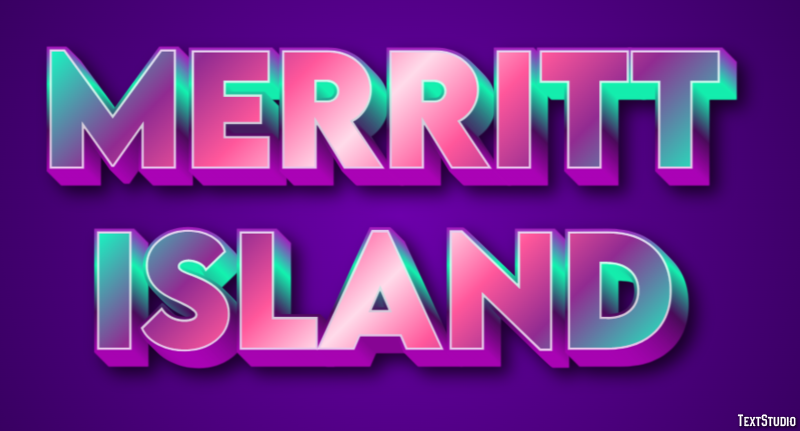 Merritt Island Texteffekt