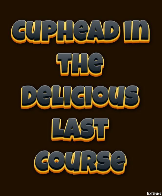 Cuphead in the Delicious Last Course Effetto testo