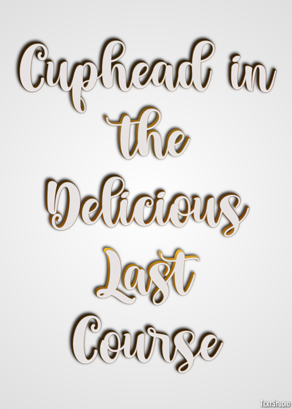 Cuphead in the Delicious Last Course Эффект текста