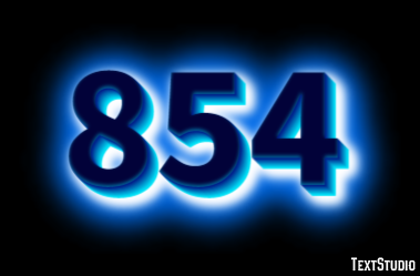 854 Эффект текста