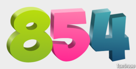 854 Efeito de texto