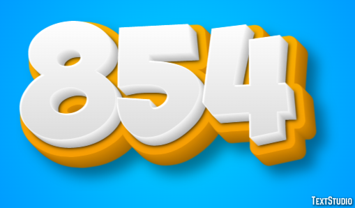 854 Эффект текста
