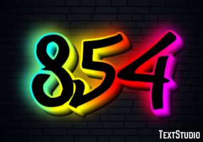 854 Efeito de texto