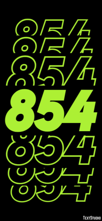 854 Эффект текста