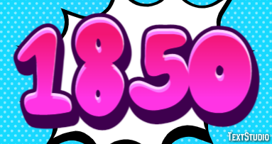 1850 Efeito de texto