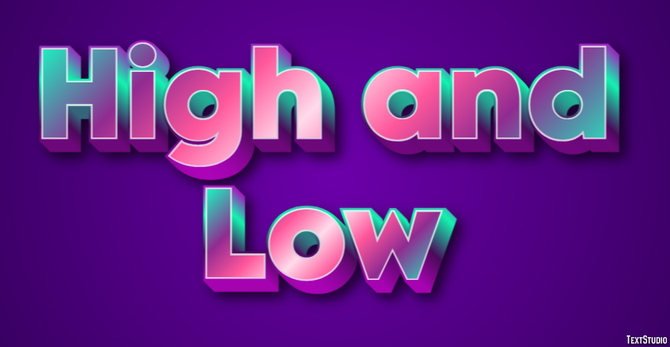 High and Low Efekt tekstowy