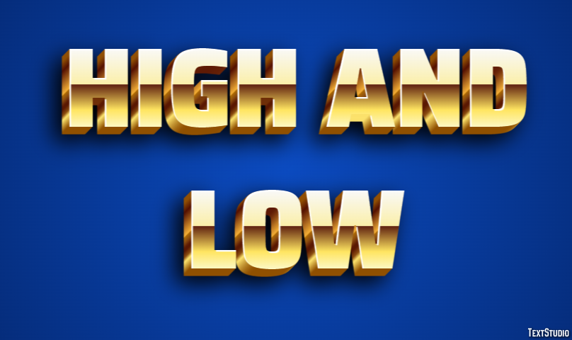 High and Low Efekt tekstowy