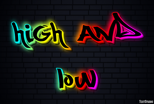 High and Low Efekt tekstowy