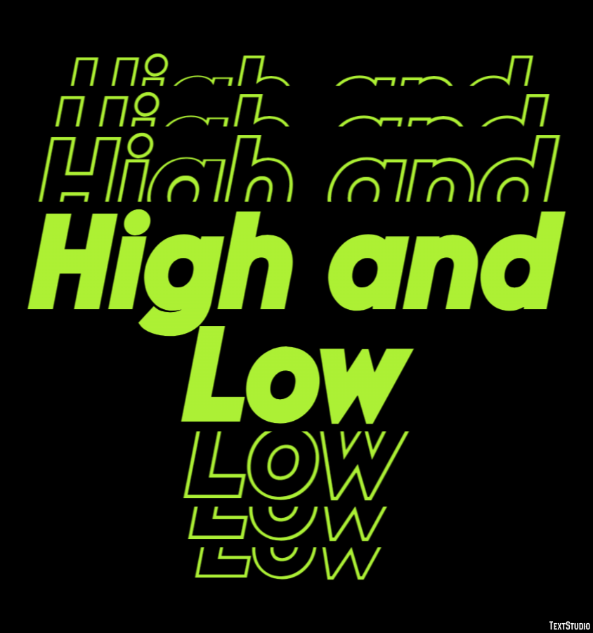 High and Low Efekt tekstowy