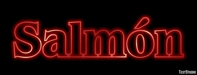 Salmón Efecto de texto