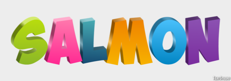 Salmón Efecto de texto
