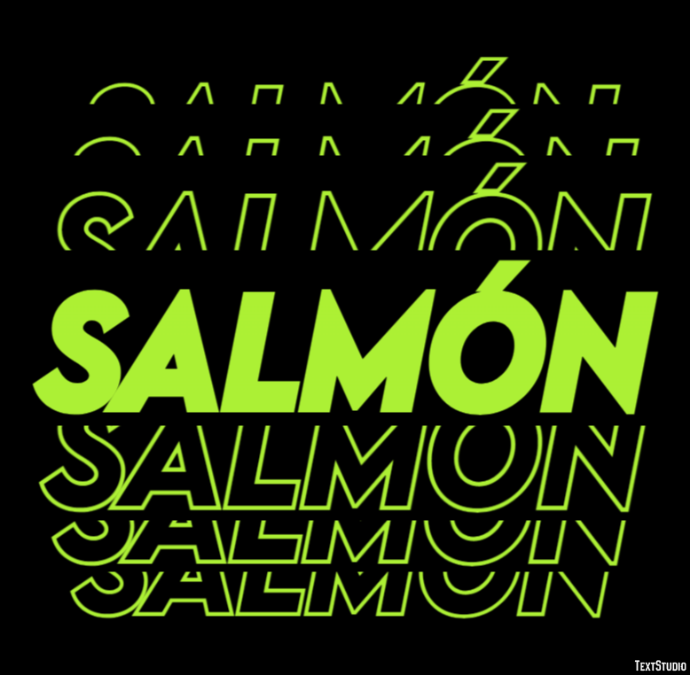Salmón Efecto de texto