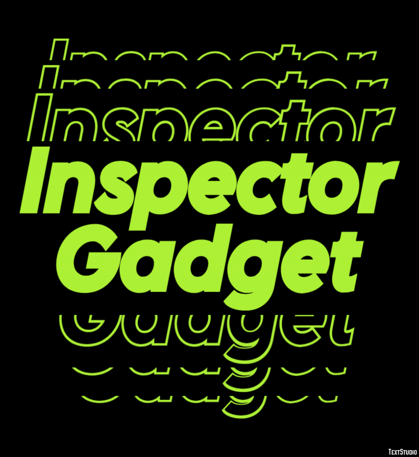 Inspector Gadget Efecto de Texto