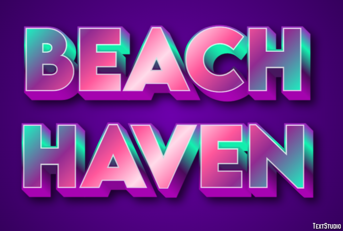 Beach Haven Texteffekt