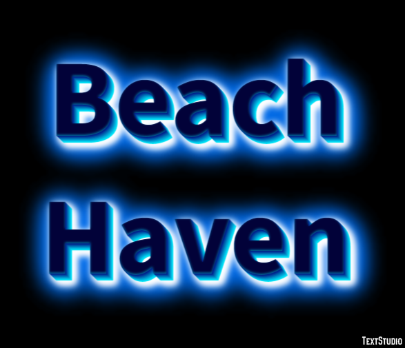 Beach Haven Efecto de texto