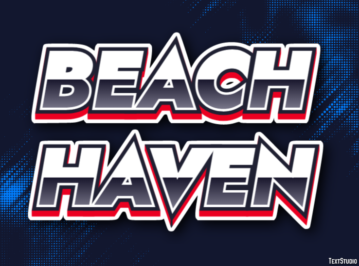 Beach Haven Efecto de texto