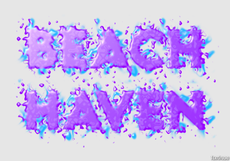 Beach Haven Efecto de texto