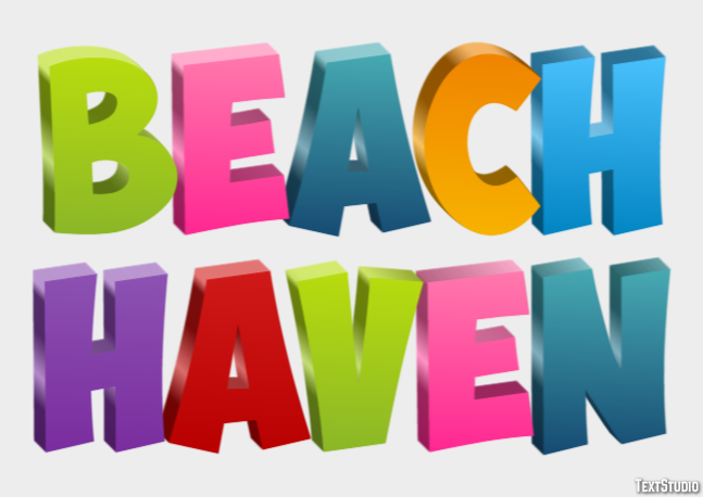 Beach Haven Texteffekt