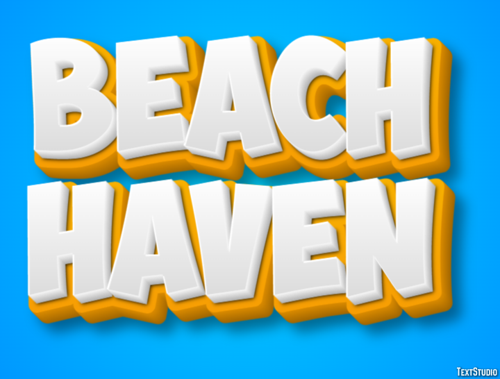 Beach Haven Texteffekt