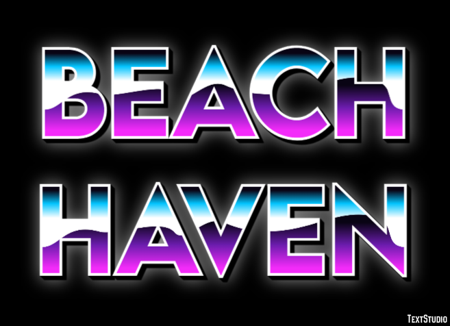 Beach Haven Эффект текста