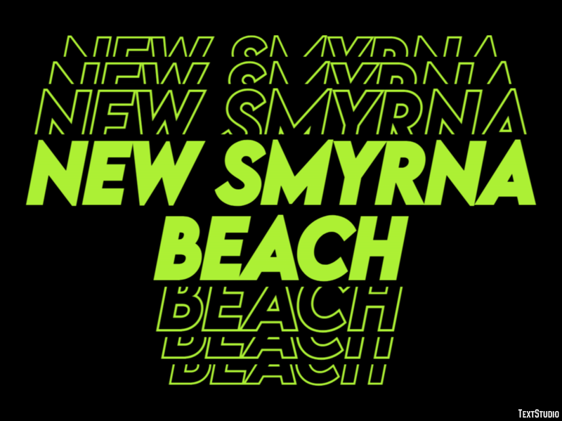 New Smyrna Beach Efeito de texto