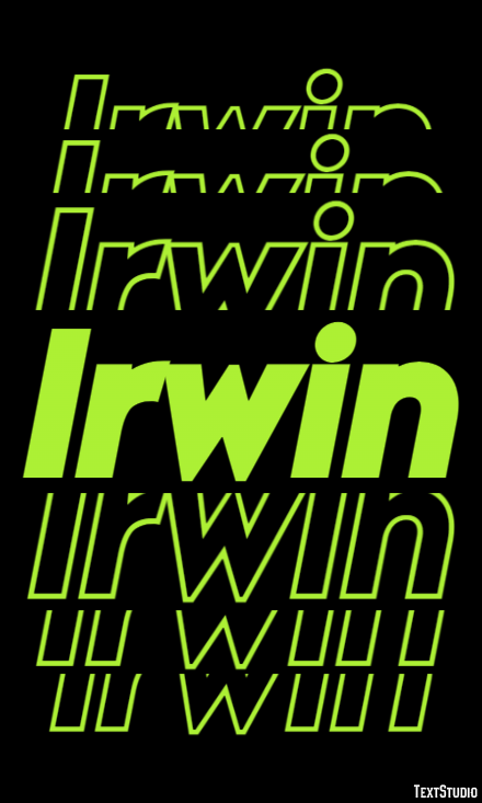 Irwin Text effect