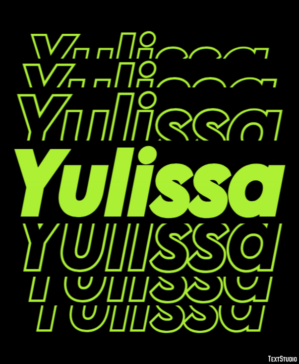 Yulissa Text Effect