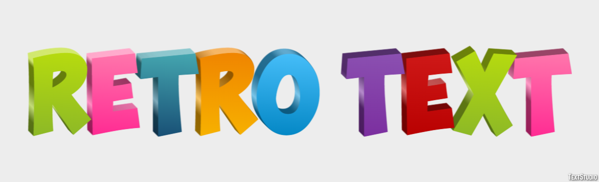 Retro Text Text effect