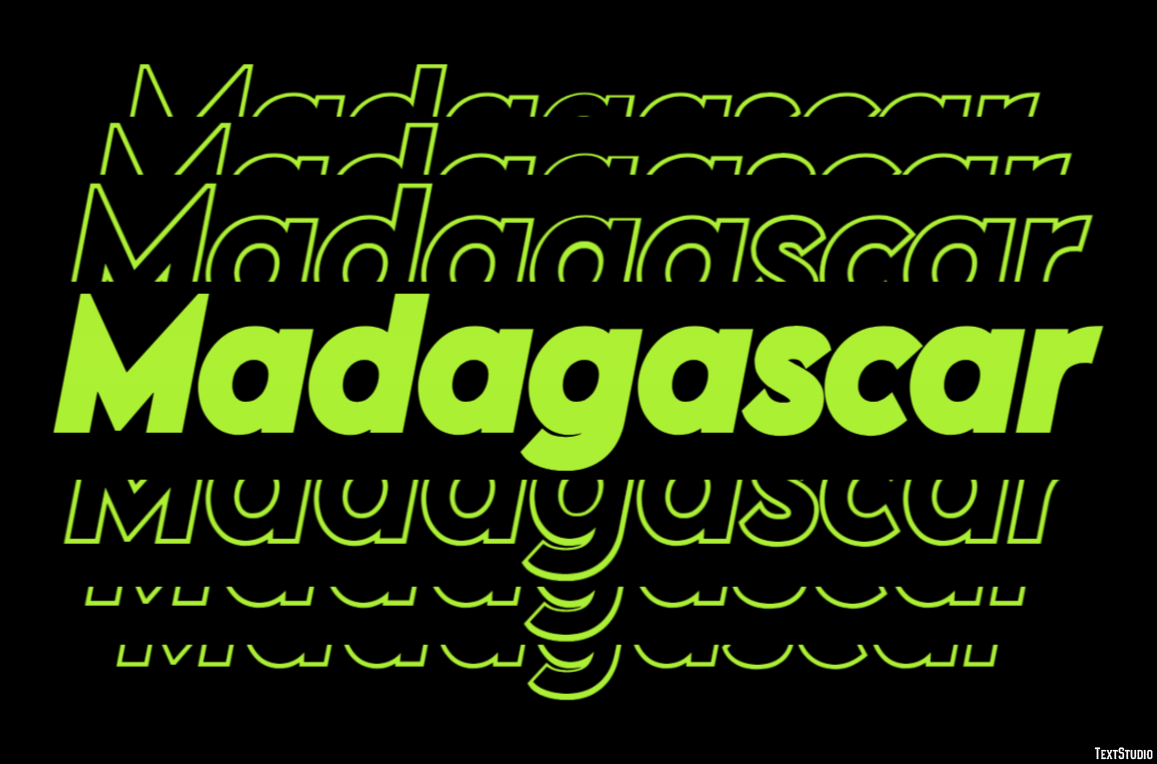 Madagascar Text effect