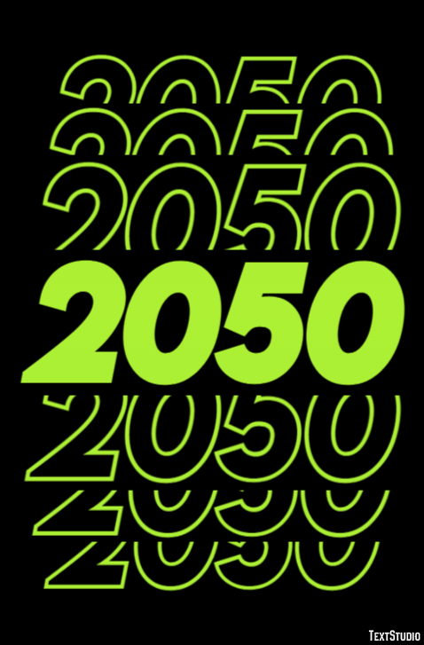 2050 テキスト効果